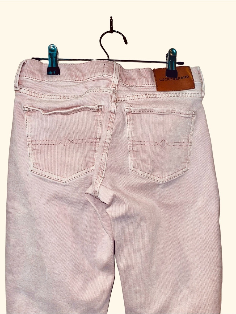 Lucky Brand Women’s Pink Mid-Rise Sweet Straight Jeans Pink Blush Denim 0/25 R - Picture 3 of 7